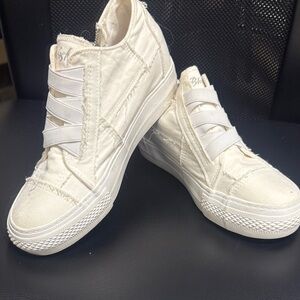 Blowfish Women's Cream Slip-On Canvas Sneakers